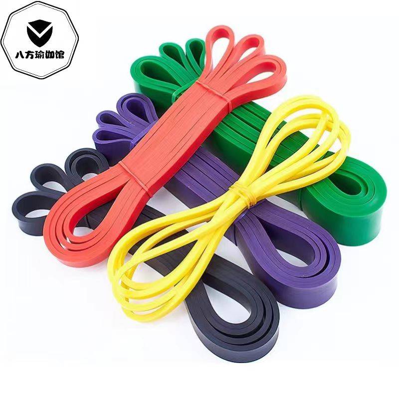 Natural latex elastic band of fitness male resistance with strength training female yoga stretching tension rope training shoulder assistance