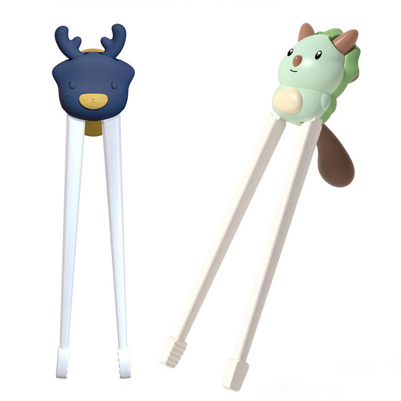 Tigers trained in skiing chopstick baby children to learn chopsticks for the first class of baby-aided practice for children aged 1-3 years