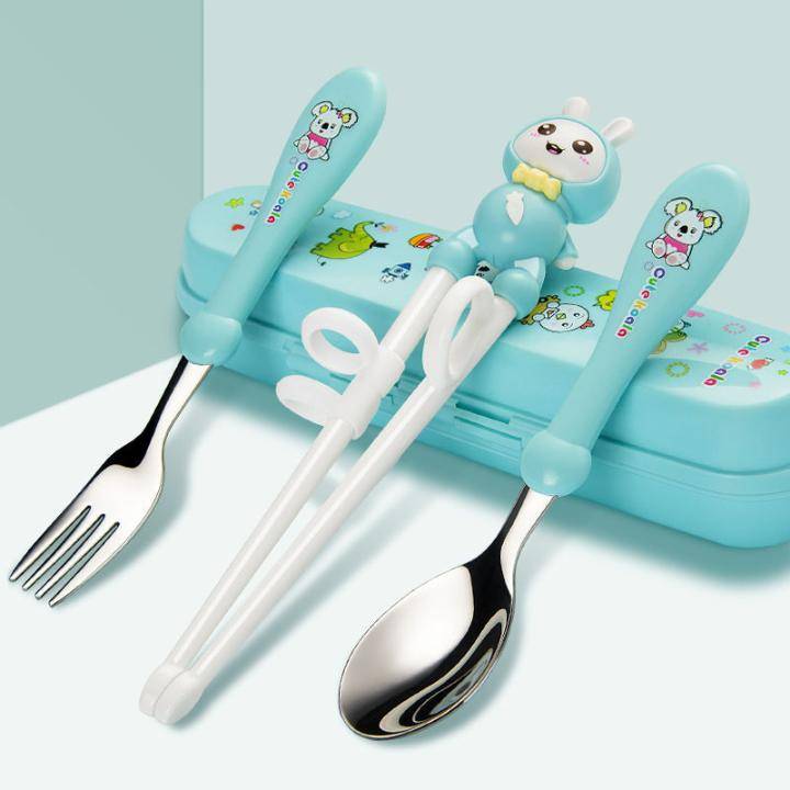 Children's chopsticks Learning to train chopsticks, one section of the two -stage baby auxiliary chopsticks 2 4 4 -year -old children's tableware package for tableware package