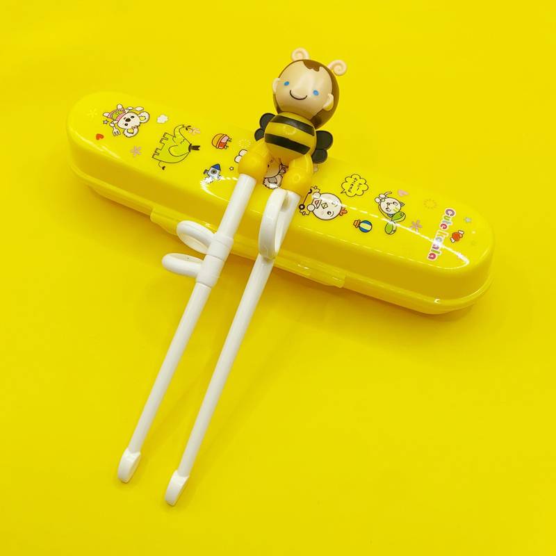 Yellow bee (chopsticks+storage box)
