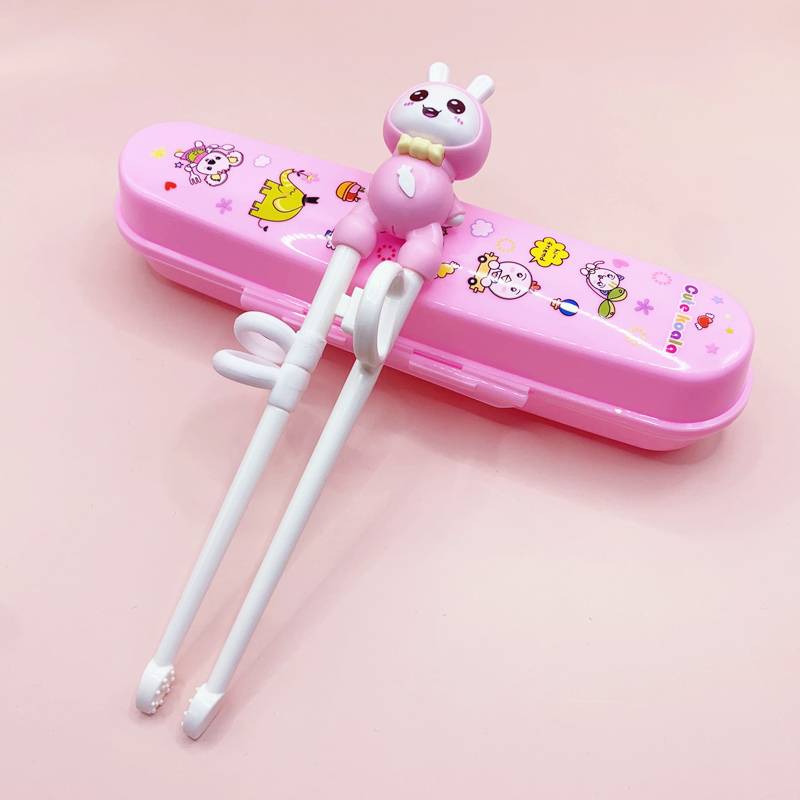 Pink rabbit (chopsticks+storage box)