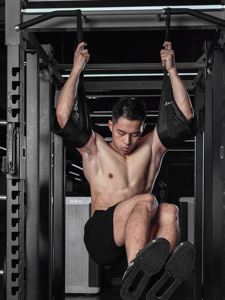 Abdominal muscle training band cantilever strap suspension assisting the health abdomen house hook up with a strap
