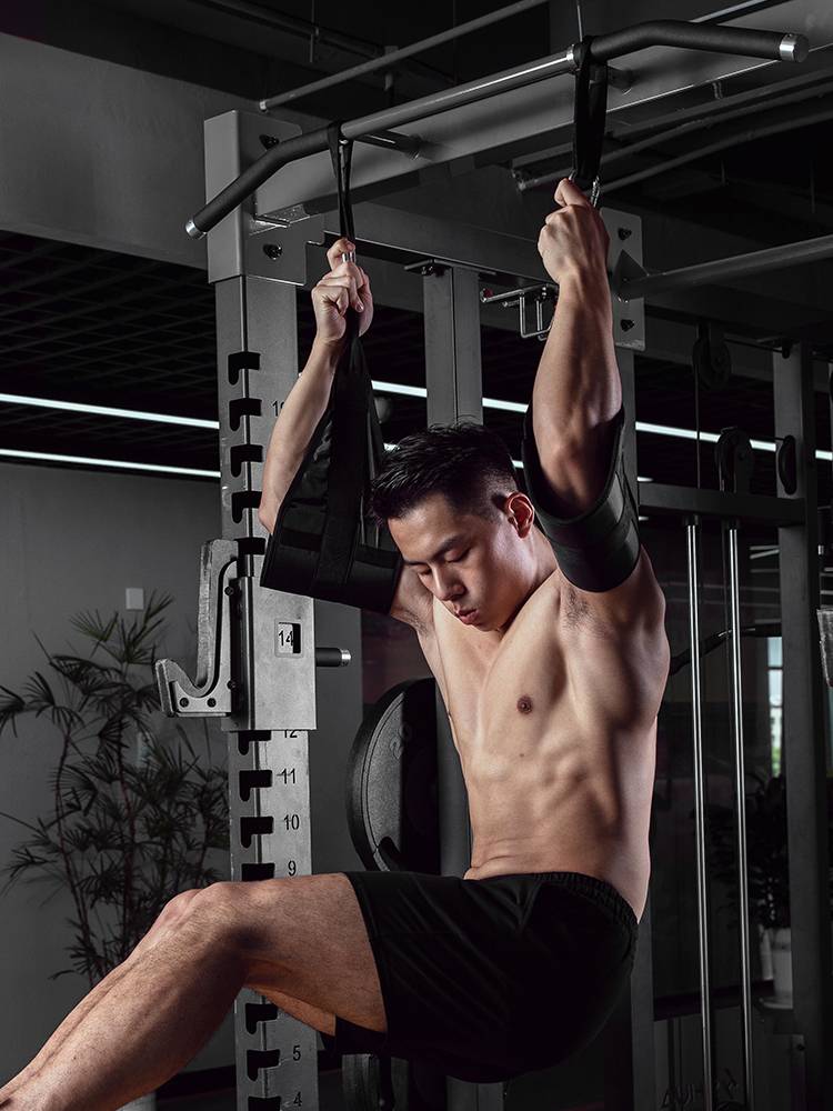 Abdominal muscle training band cantilever strap suspension assisting the health abdomen house hook up with a strap