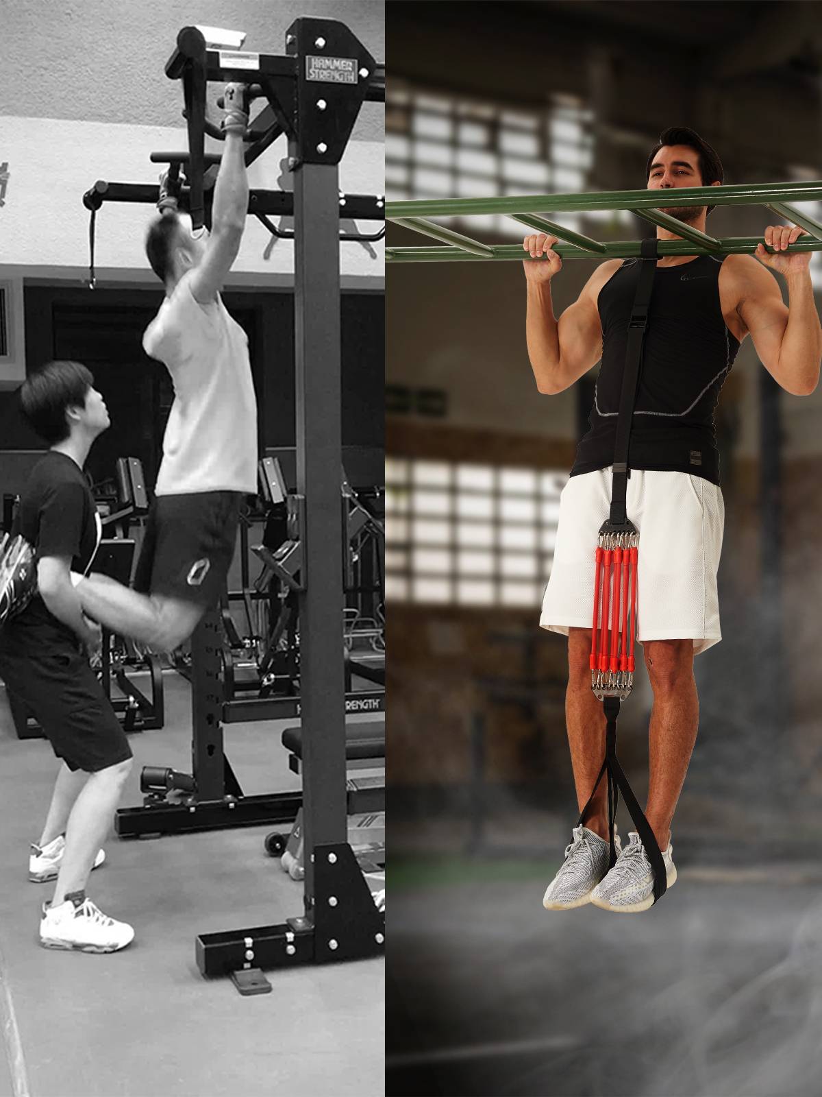 Direction upward help with auxiliary trainer elastic can adjust the rope pulling single bar household middle school entrance examination equipment artifact
