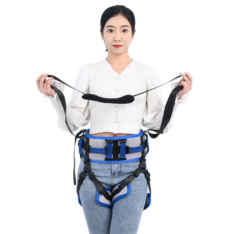 The transfer of the belt to the elderly to assist in the movement of the paraplegic rehab training device for walking aids