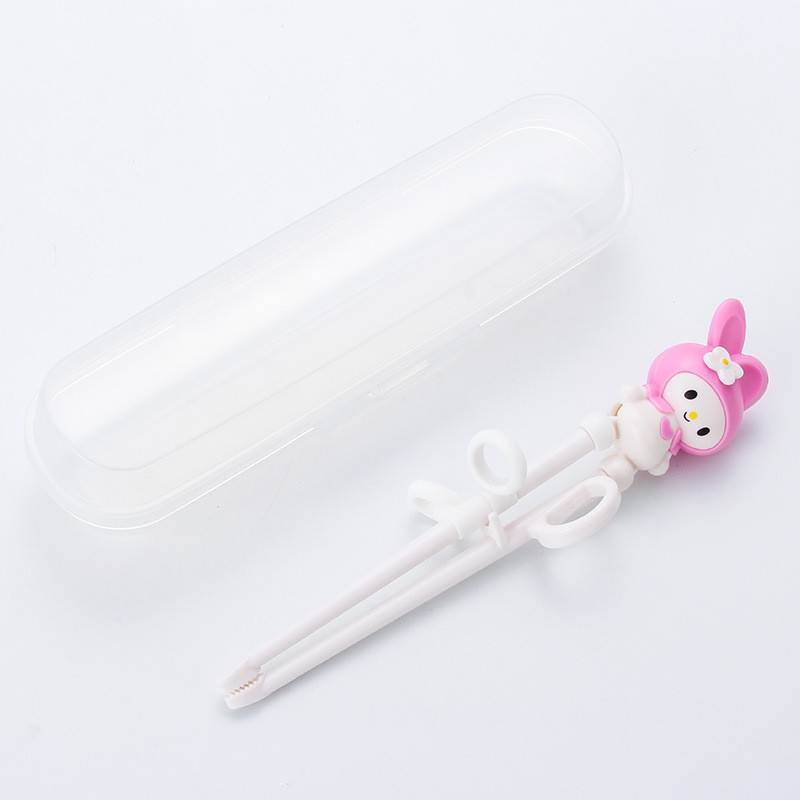 Pink rabbit chopsticks (matching box)