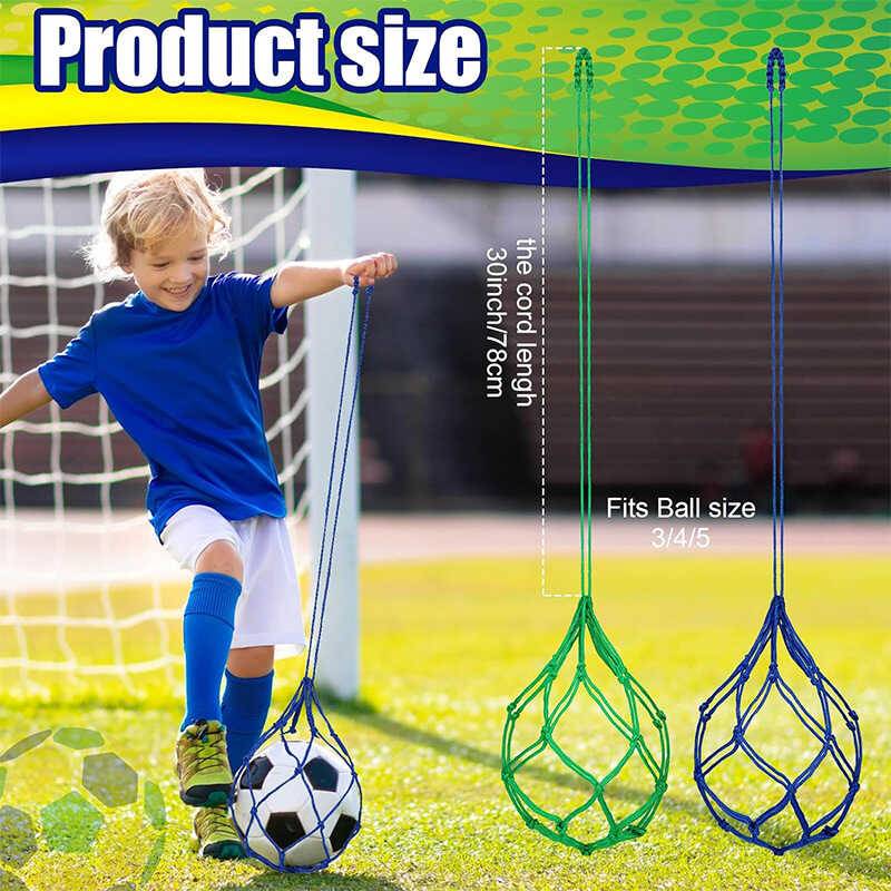 Soccer ball bag tennis trainer training net for young children