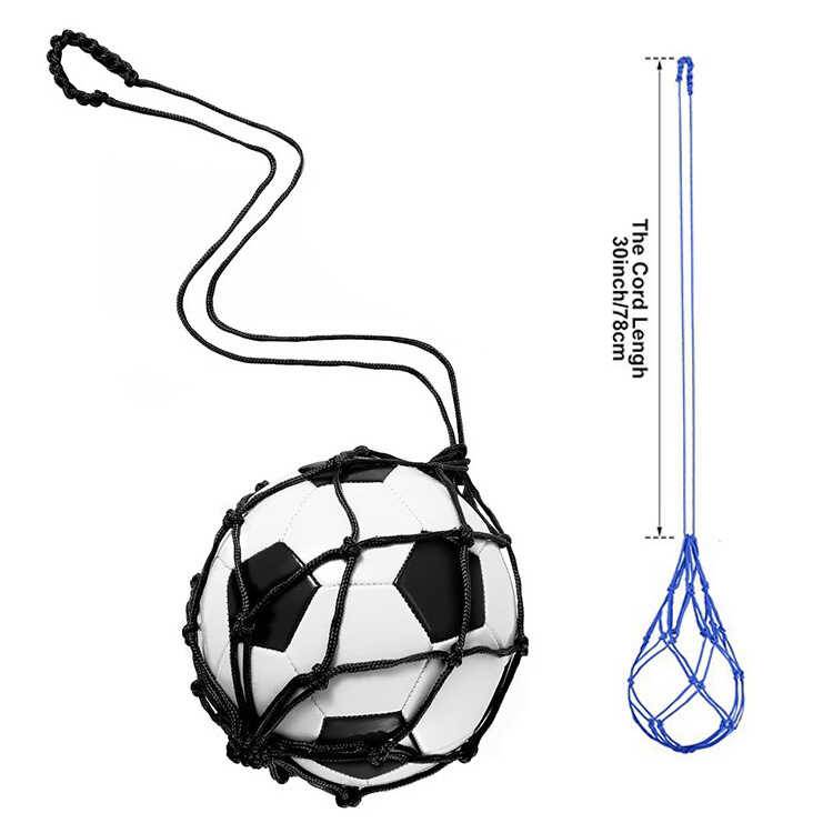 Soccer ball bag tennis trainer training net for young children
