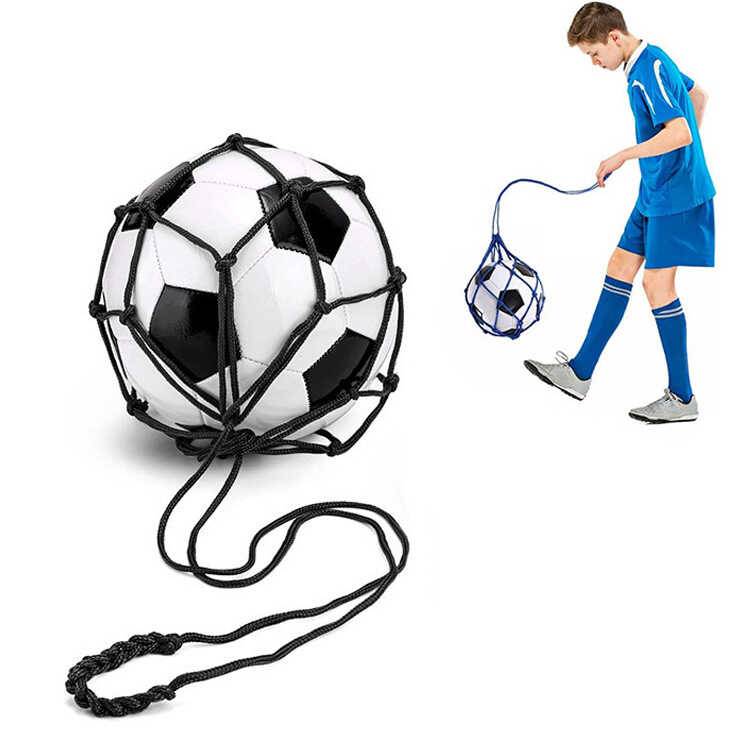 Soccer ball bag tennis trainer training net for young children