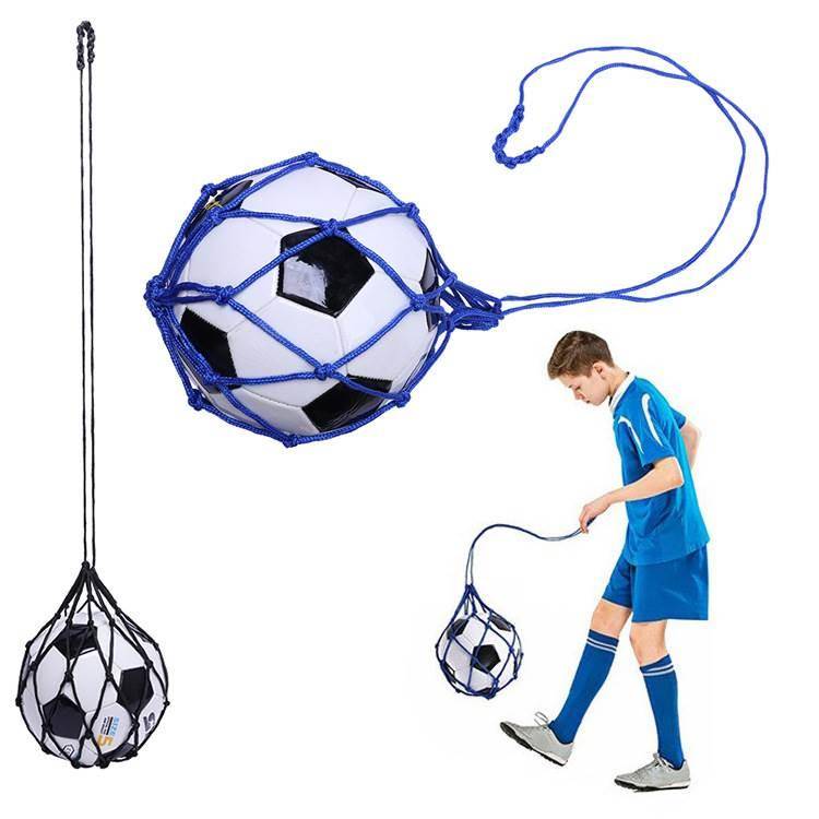 Soccer ball bag tennis trainer training net for young children
