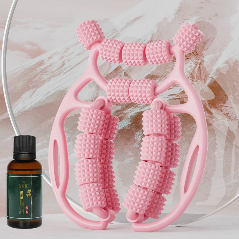 Pink: 23 wheels of leg massage [Ten times Efficacy-Send Essential Oil]