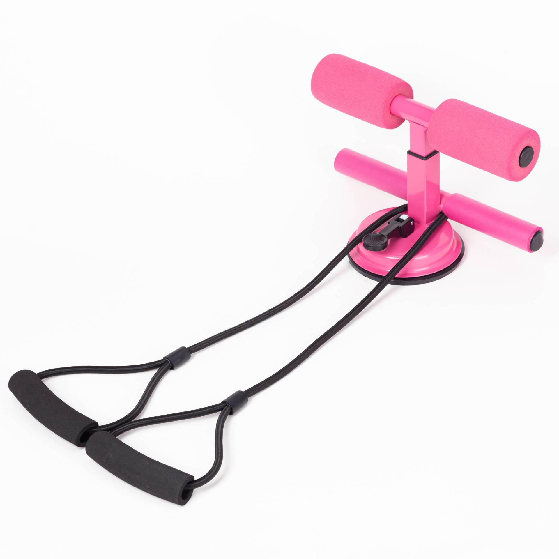 Pink double bar round belly roller+pull rope
