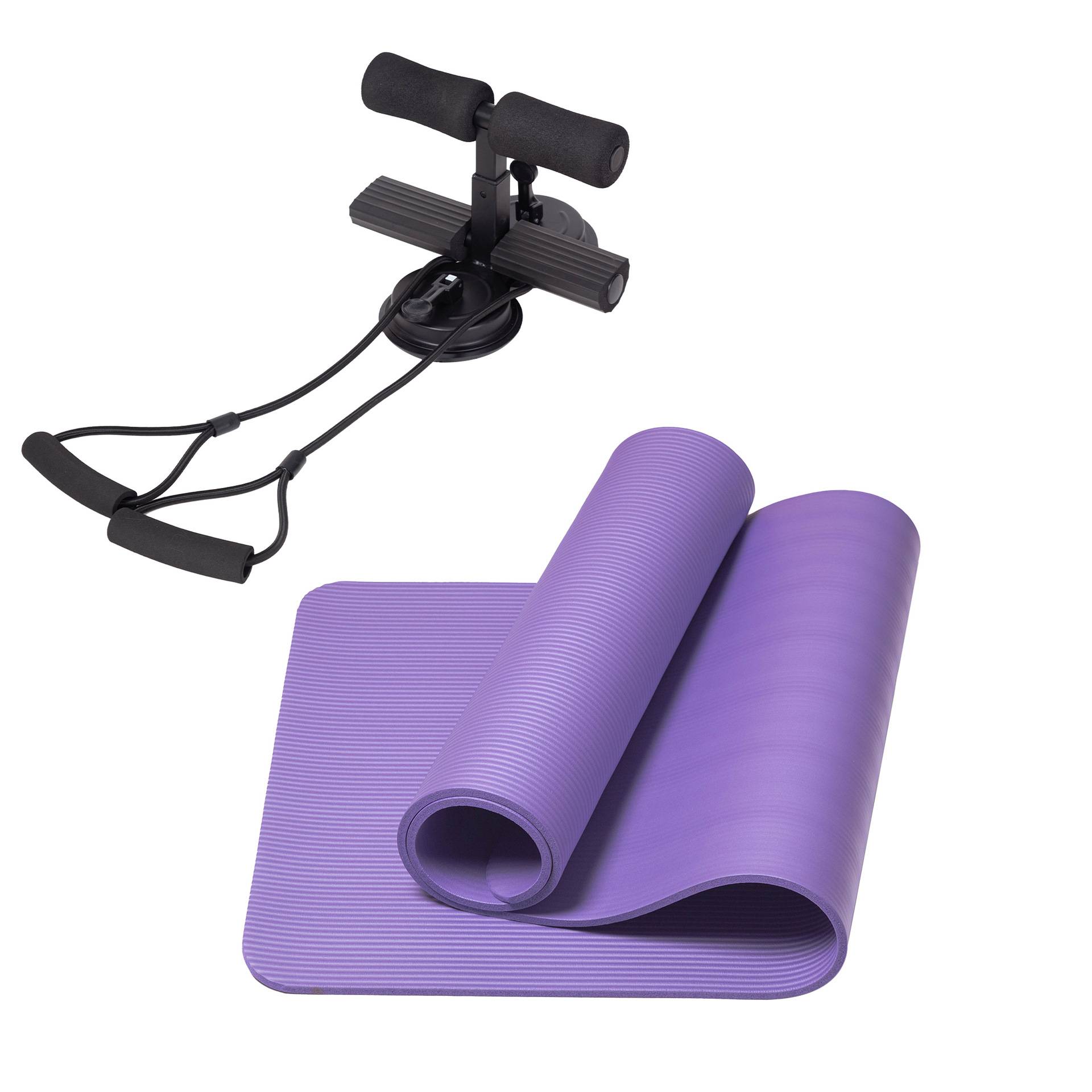 Double suction cup black+yoga mat+pull rope