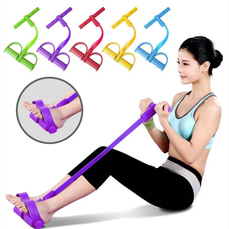 Xiaoyan Fei pedaling the tensioner upside down and sitting auxiliary lean leg yoga home fitness equipment training eight characters