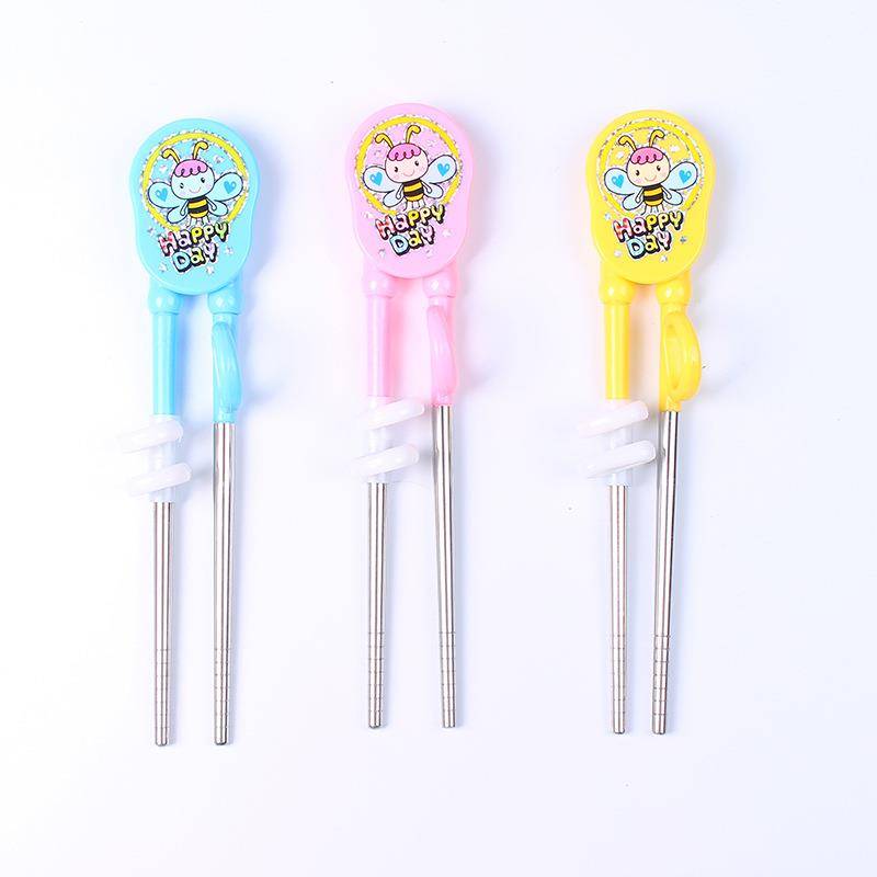 304 Stainless Steel Children chopsticks Learning to train chopsticks Baby-assisted chopsticks Children Practice chopsticks 2-3-4-5 years old set