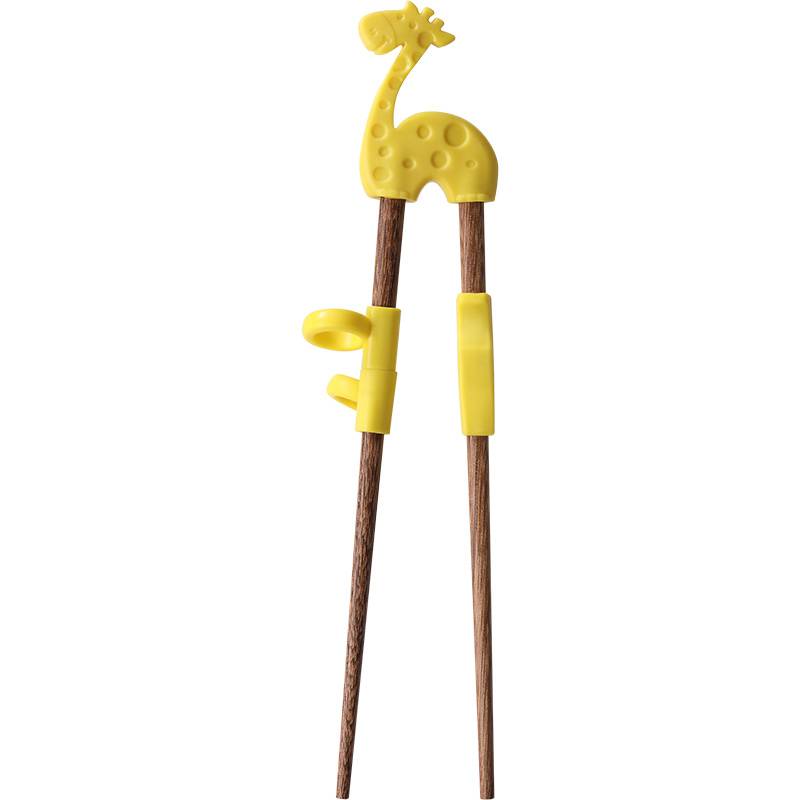 Correctional chopsticks dedicated to Zhongdang Children, solid wood chopsticks learning correction auxiliary auxiliary baby training chopsticks ring set 2-6-10 years old