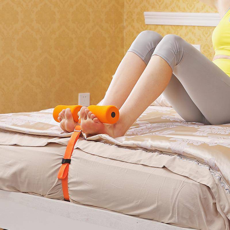fast-haired gymnasium equipment home to sit on the assistive bed and sit down with lazy yoga