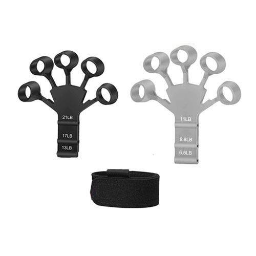 5 finger hollow black+gray +1 regulatory band