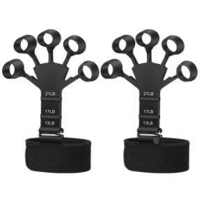 5 finger hollow black+black +2 regulatory band