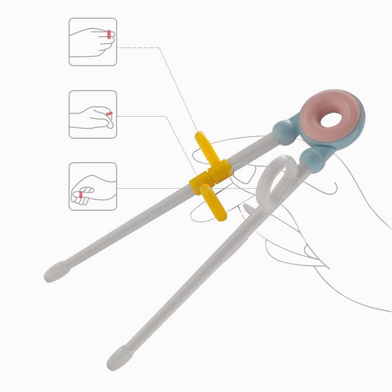 Children's chopsticks training chopsticks and silicon gel Learn chopsticks auxiliary 2 men and women, 4 years old, 6 -year -old anti -slip kindergarten dedicated chopsticks
