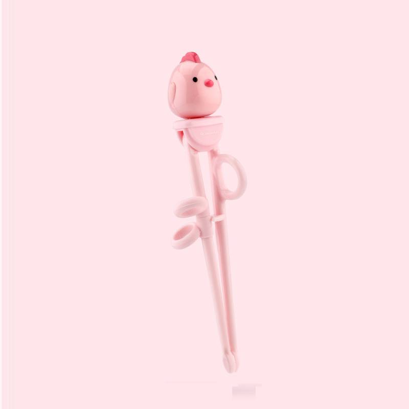 Pink chicks learn a single chopstick