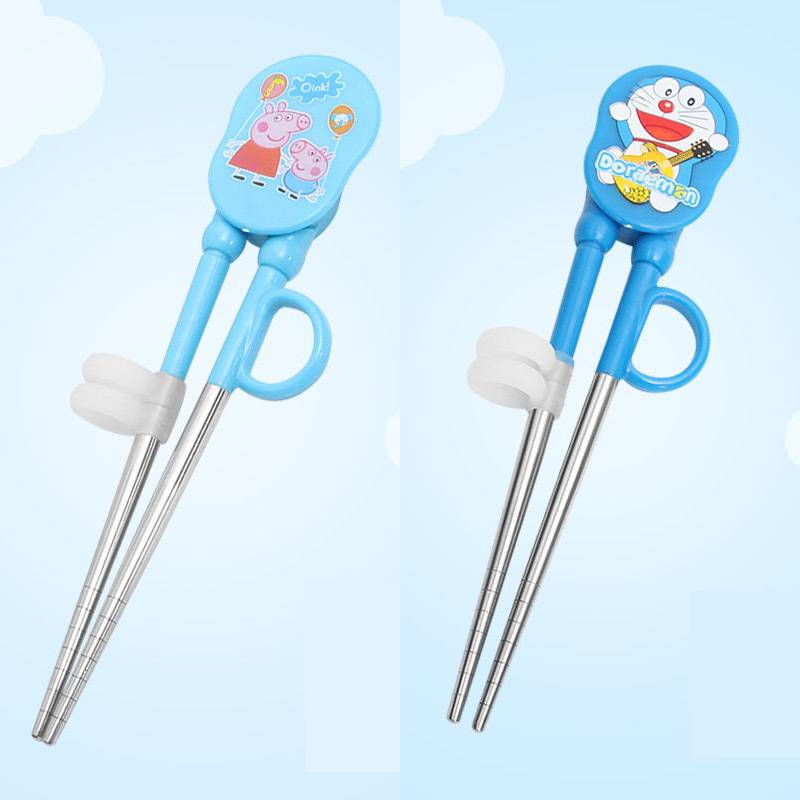 Practice chopsticks [one get one free and one]: blue pig Ding Dang