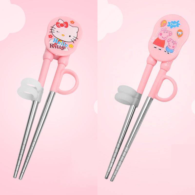Practice chopsticks [one get one free]: kitty red pig