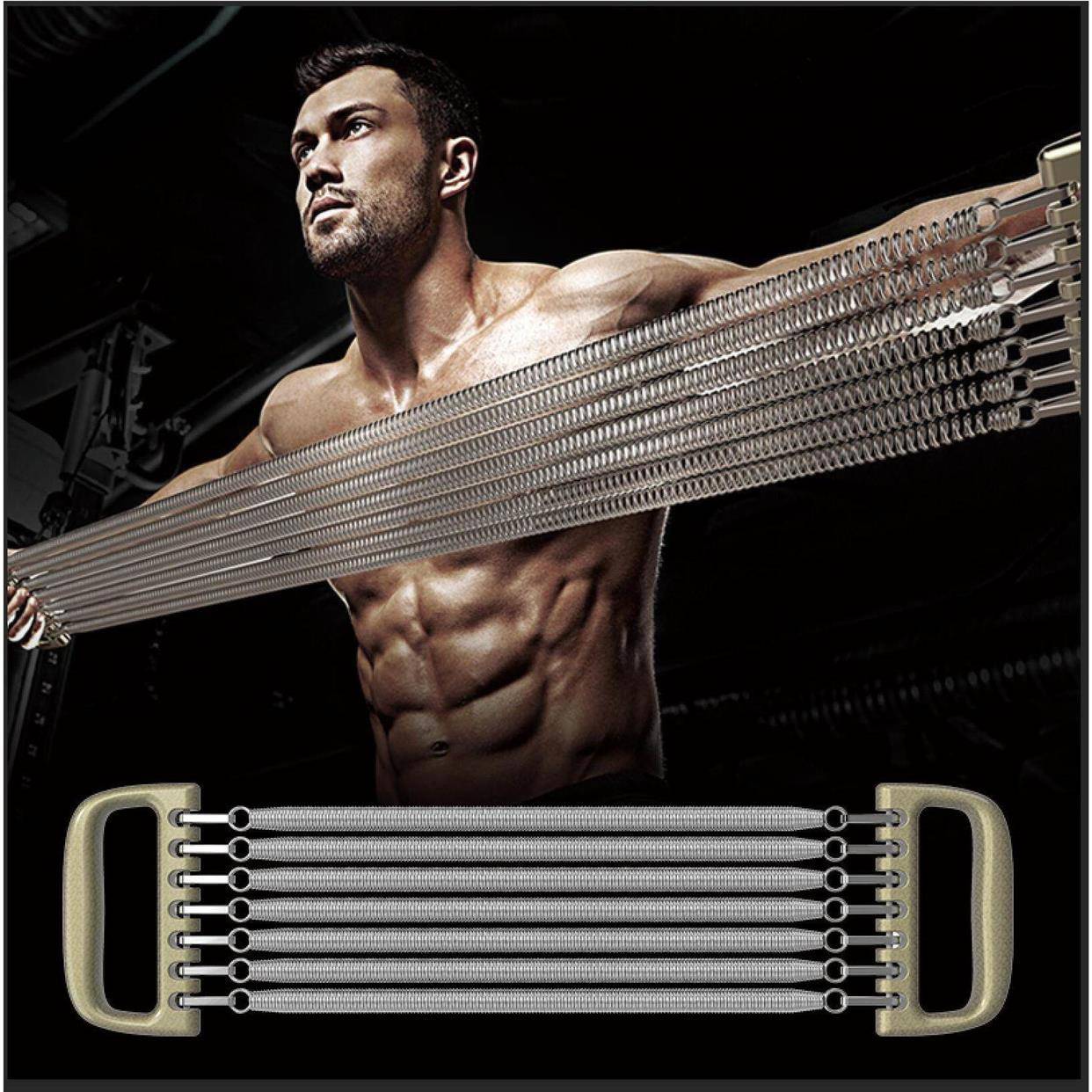Metal spring-strangler chest amplifier male home-based exercise arm with a seating aids