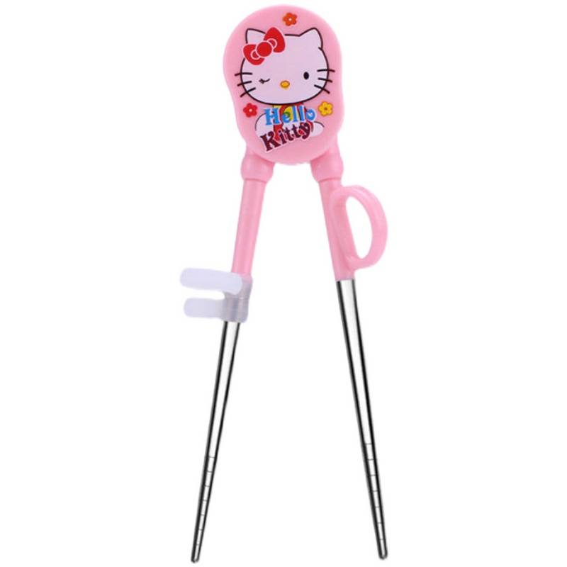 Children's Chopsticks 6112 Correction Exercise Cartoon 304 Stainless Steel Training Chopsticks Special Auxiliary Chopsticks Set YF