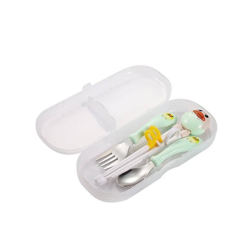 Children's steel training chopsticks, baby duck spoon chopsticks, tiger card, practice chopsticks, chopsticks, chopsticks, learn chopsticks auxiliary chopsticks