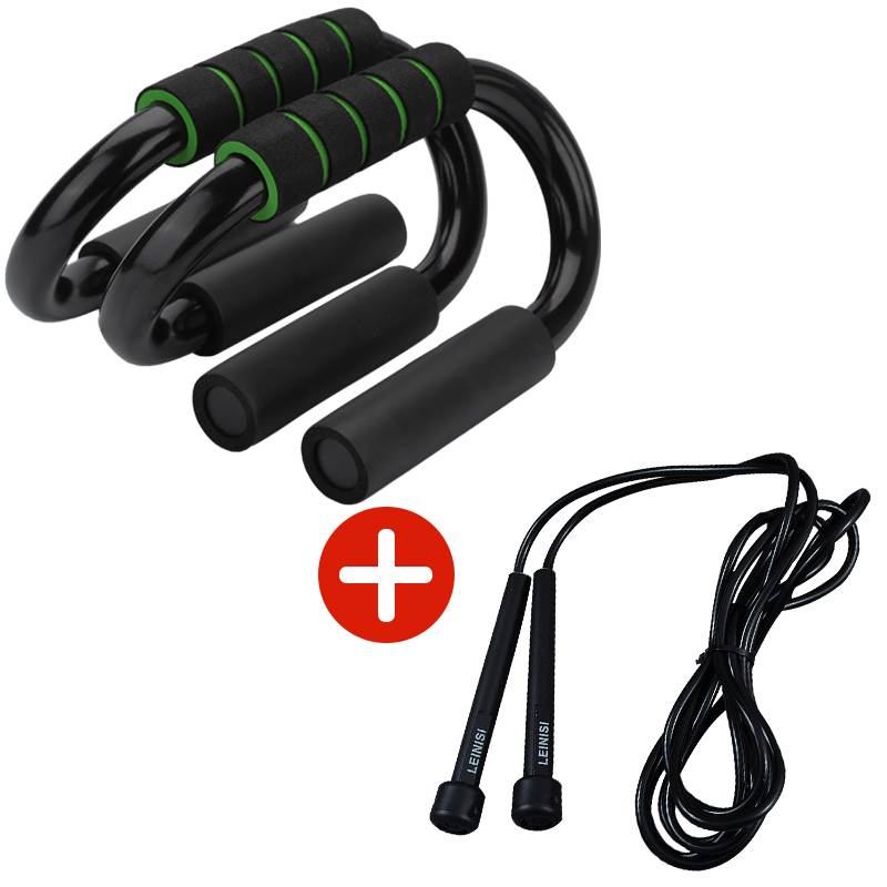 Green push -up bracket classic model+professional rope skipping
