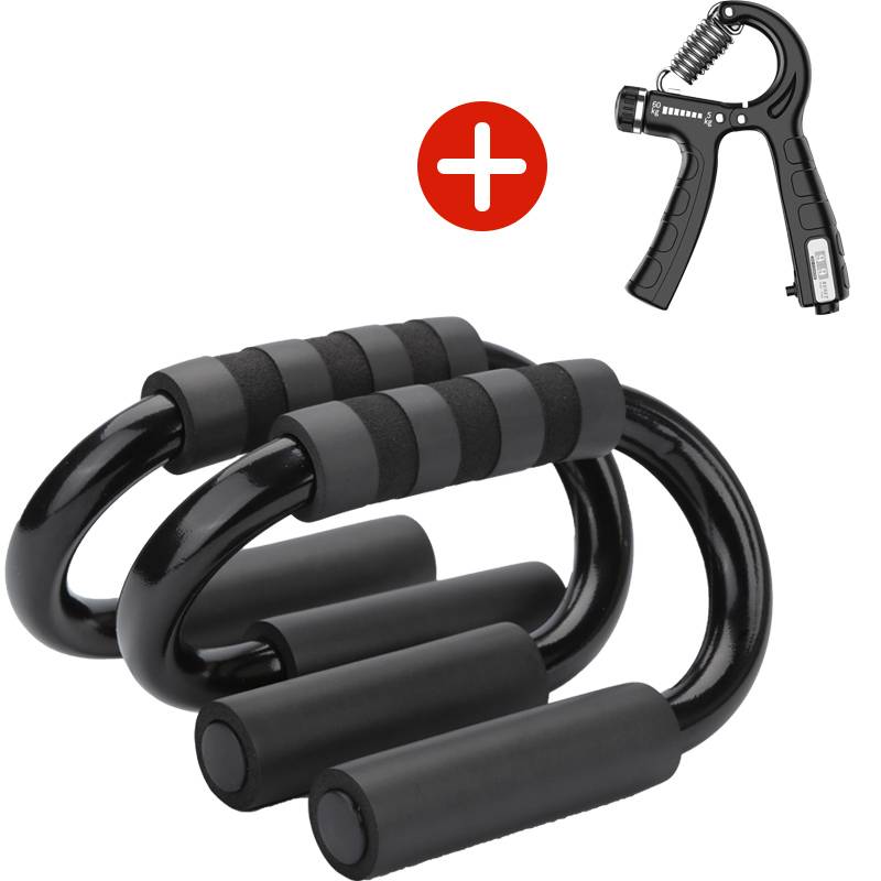 Gray push -up bracket classic+counting grip force