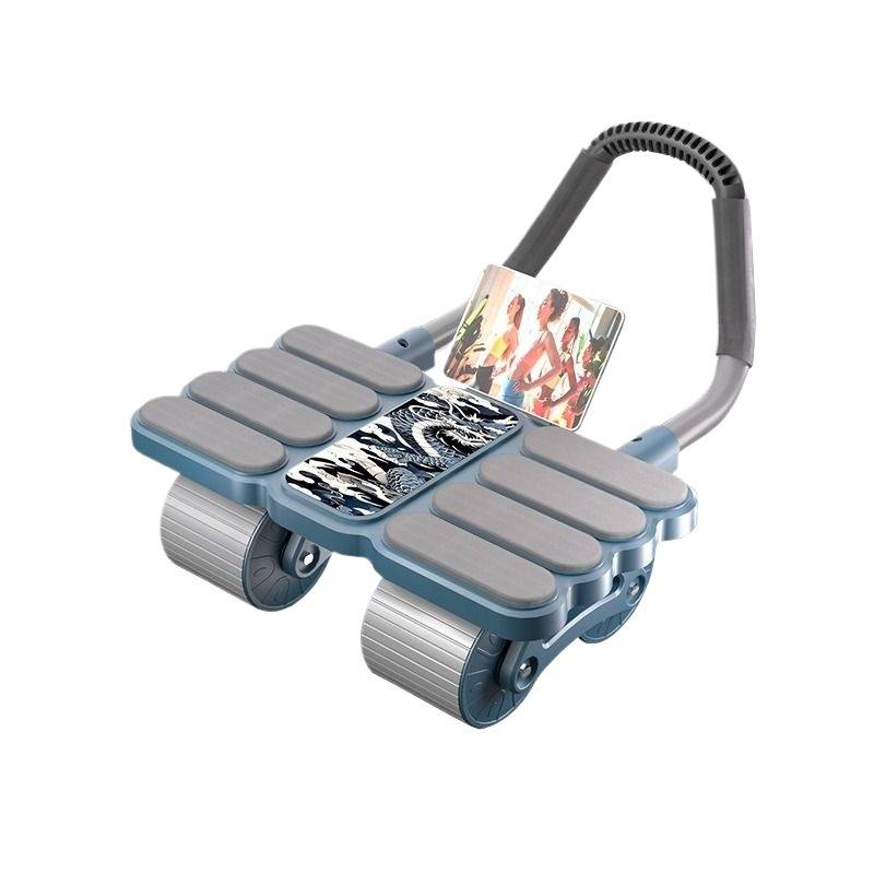 The new four -round rebound eight elbow supports health abdominal wheel men and women exercise abdominal muscles to lose weight, thin belly, house fitness equipment