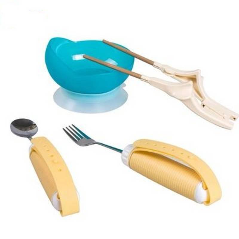 Elderly auxiliary spoon disabilities Portable instruments Different tableware Daily Life Stroke Hemiplegia Rehabilitation Training Equipment