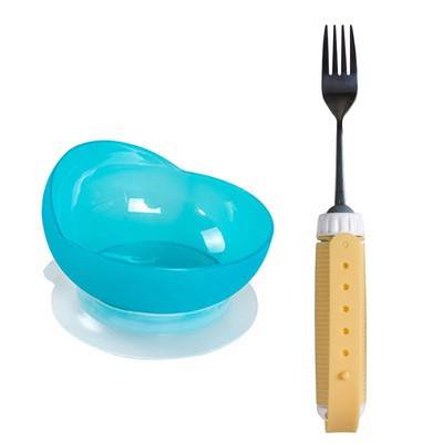 Yellow fork and bowl