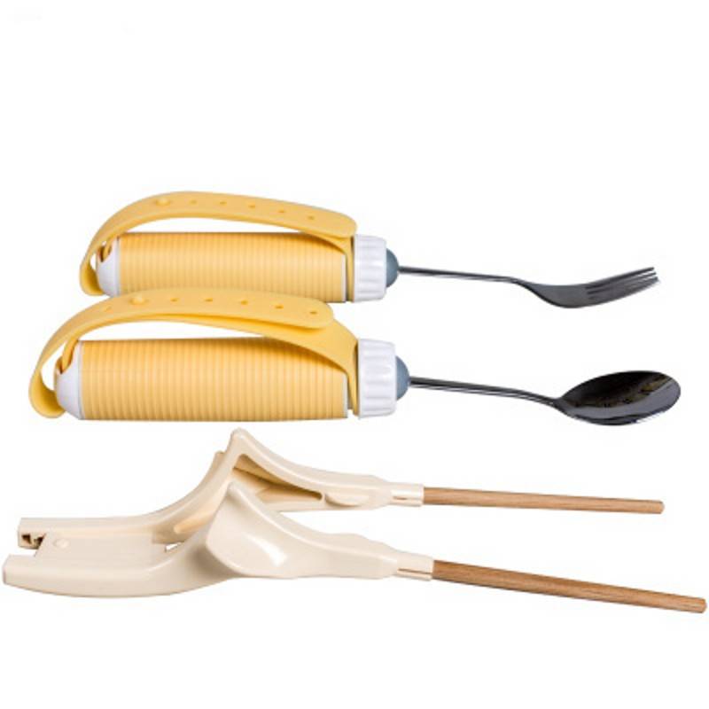 Yellow fork spoon chopstick