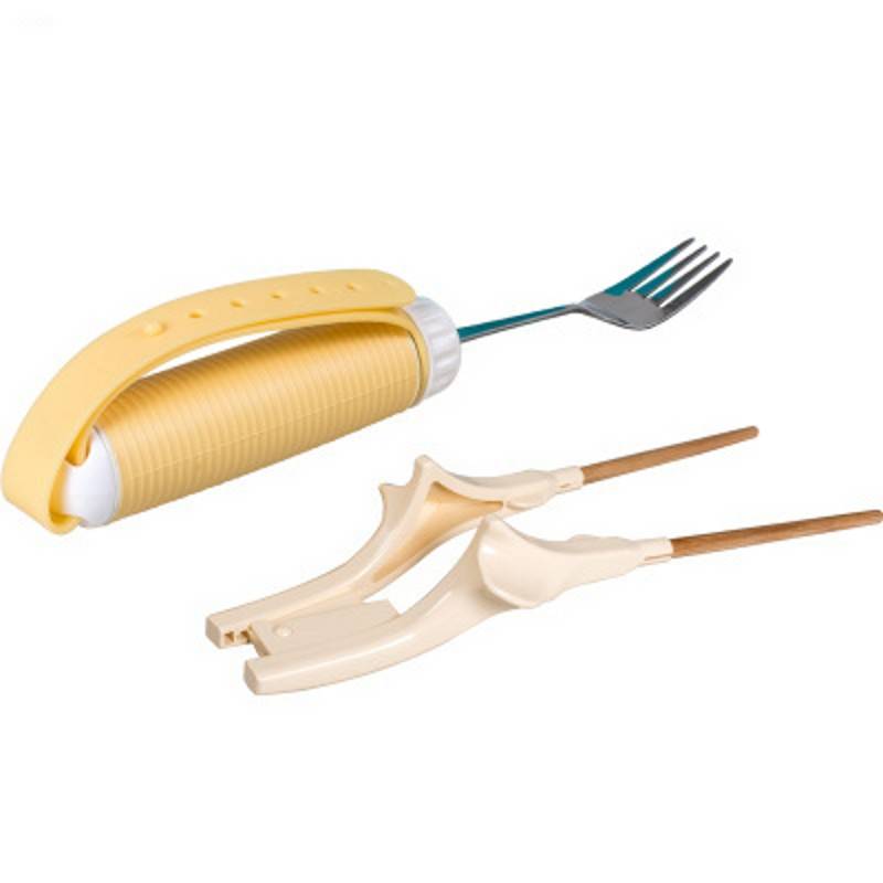 Yellow fork chopstick