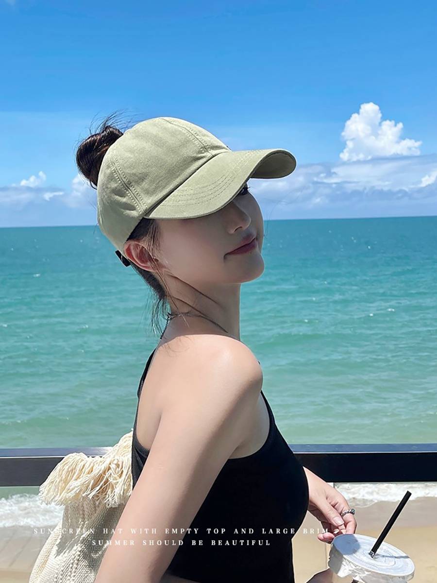 Kata tall ponytail baseball hat women 2024 new summer face duckling hat shading sunscreen sun hat