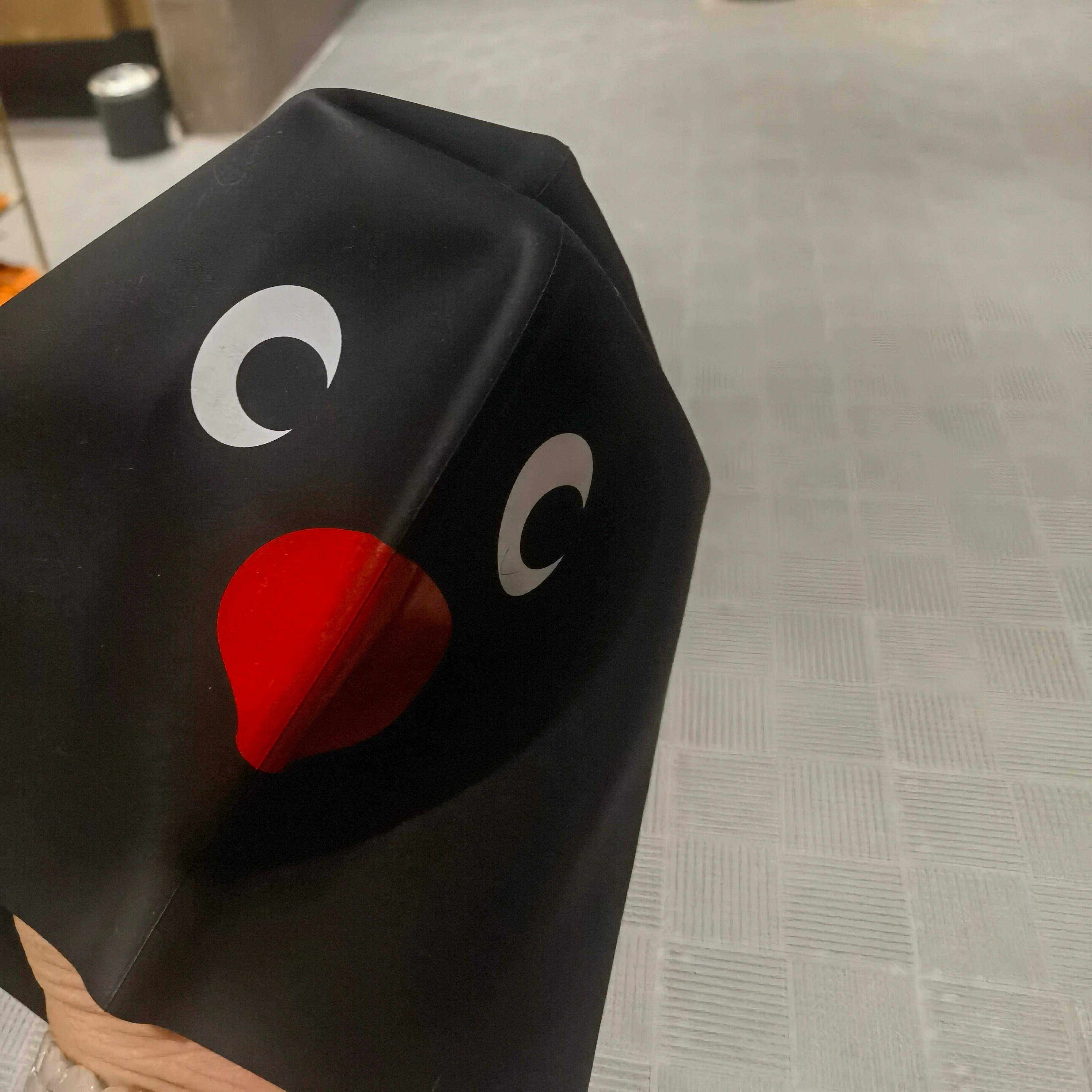 Husky Swimming Hat Erha Penguin Funny, Funny Waterproof Silicone 2024 New Big Head Wars Men and Women