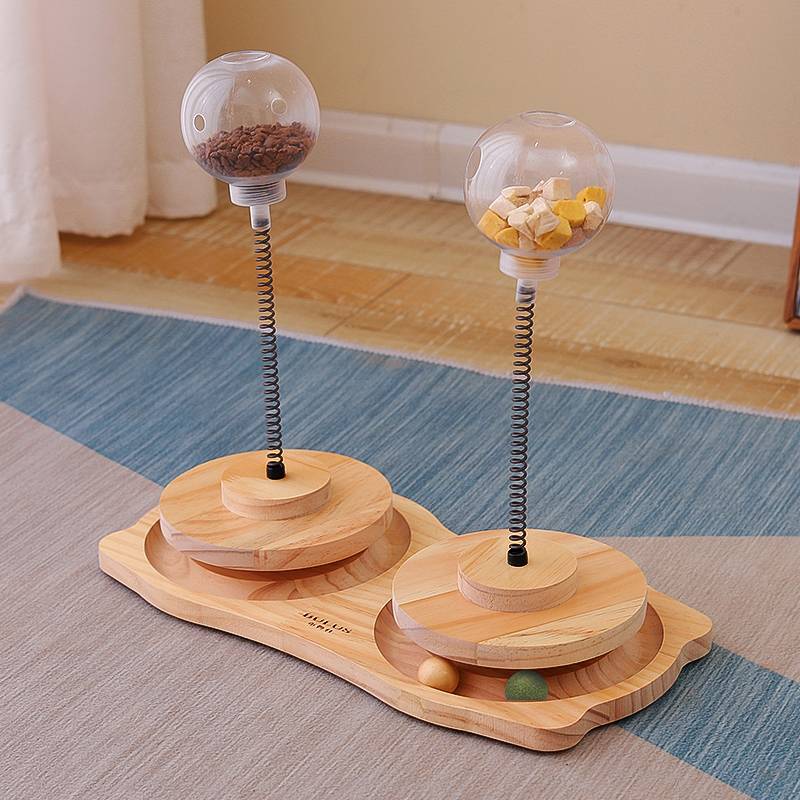Double omitted food turntable [Big Pole ball+mid -hole ball]