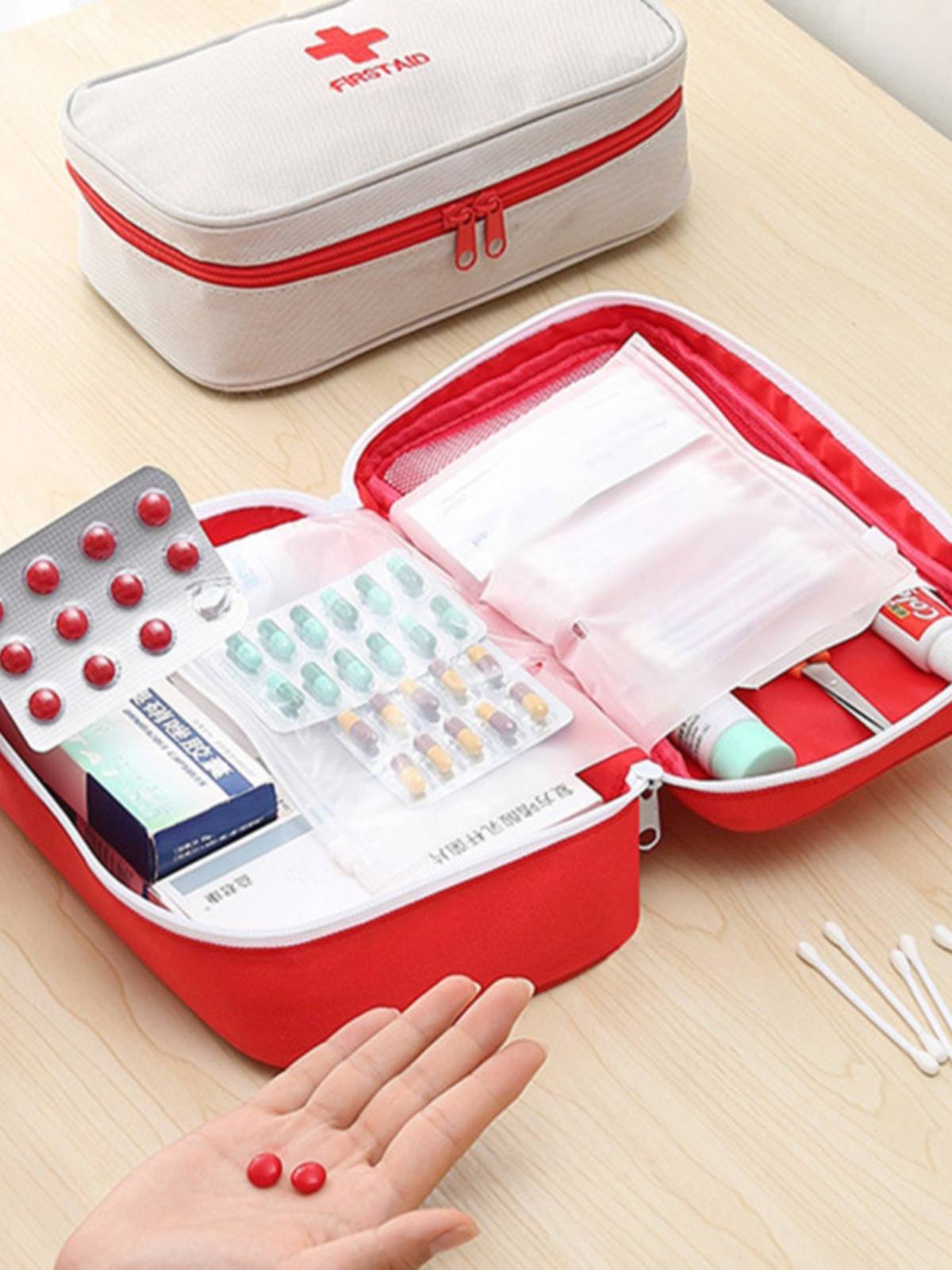 I'll take care of the medical kit with the mini first aid kit