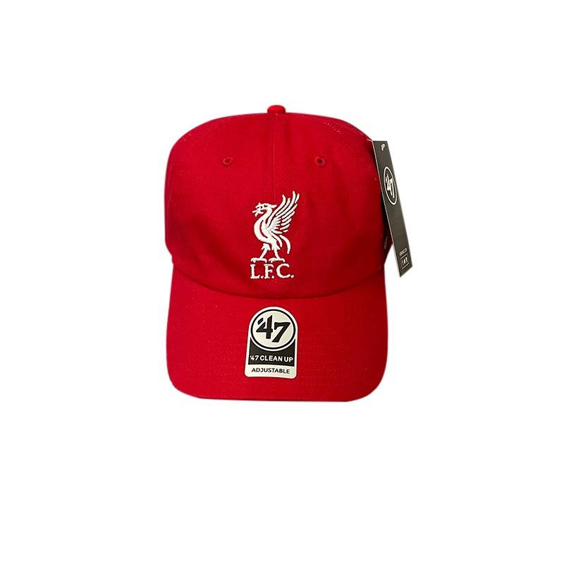 47 High -quality new soft top hat Liverpool red peaked hat tide men and women embroidered baseball hat fans products