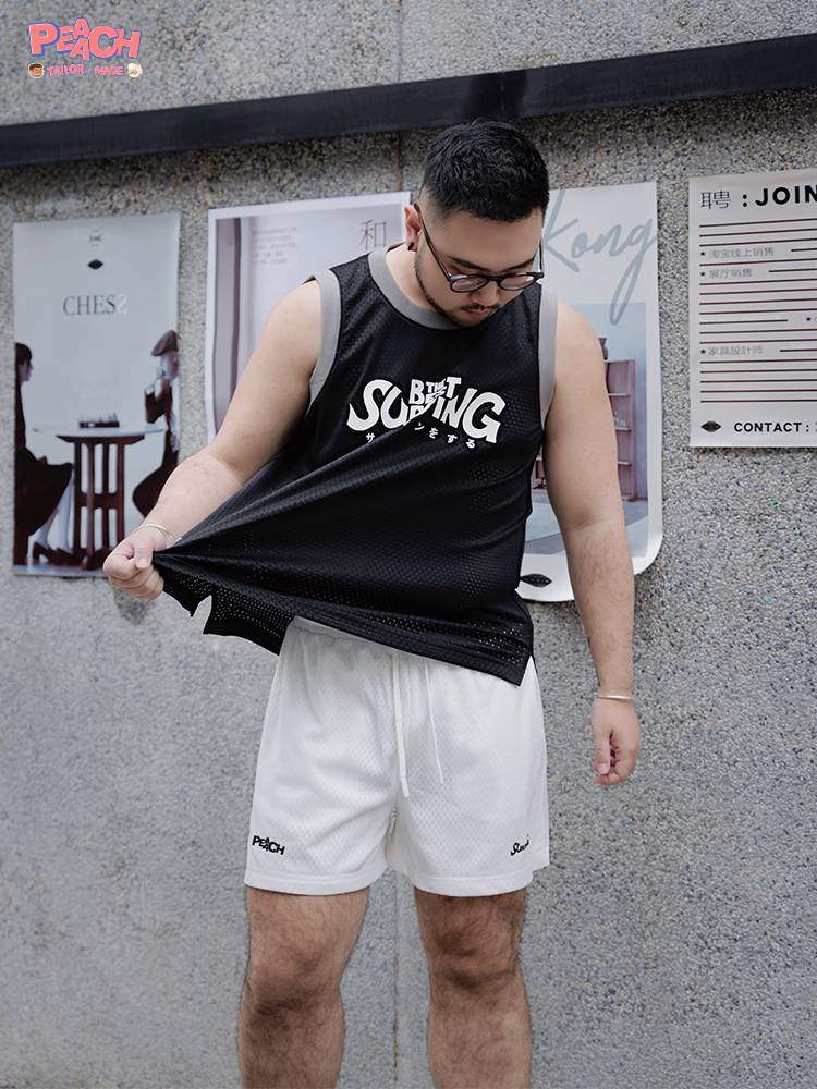 Peaach original baseball Japanese sports fitness net Eye vest male fast drying basketball training uniform short pants