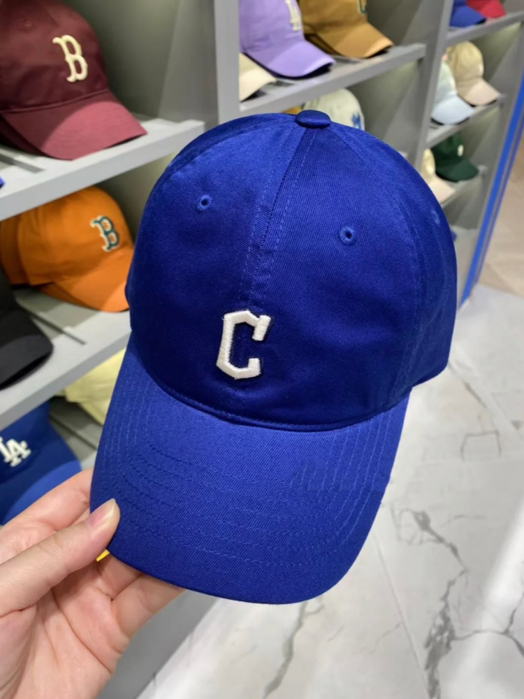MLB Korean genuine pink new baseball cap small standard embroidery can adjust versatile couple sunscreen hats