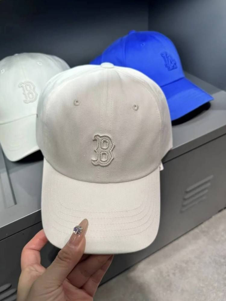 MLB Korean genuine pink new baseball cap small standard embroidery can adjust versatile couple sunscreen hats