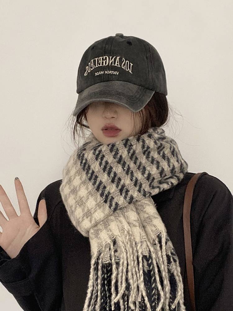INS retro gray baseball hats women in summer American water washing big head circumference autumn and winter face duckling cap