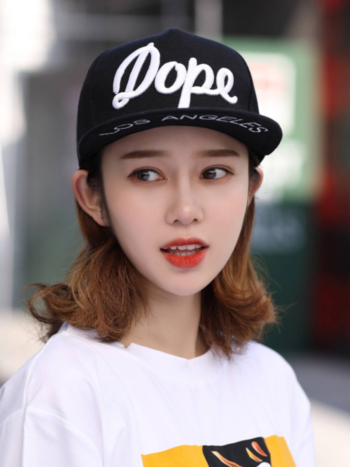Hat girl autumn and winter hip -hop hip -hop, Korean version of the hats, sunshads, leisure versic spring and summer peaked hats student hip -hop baseball