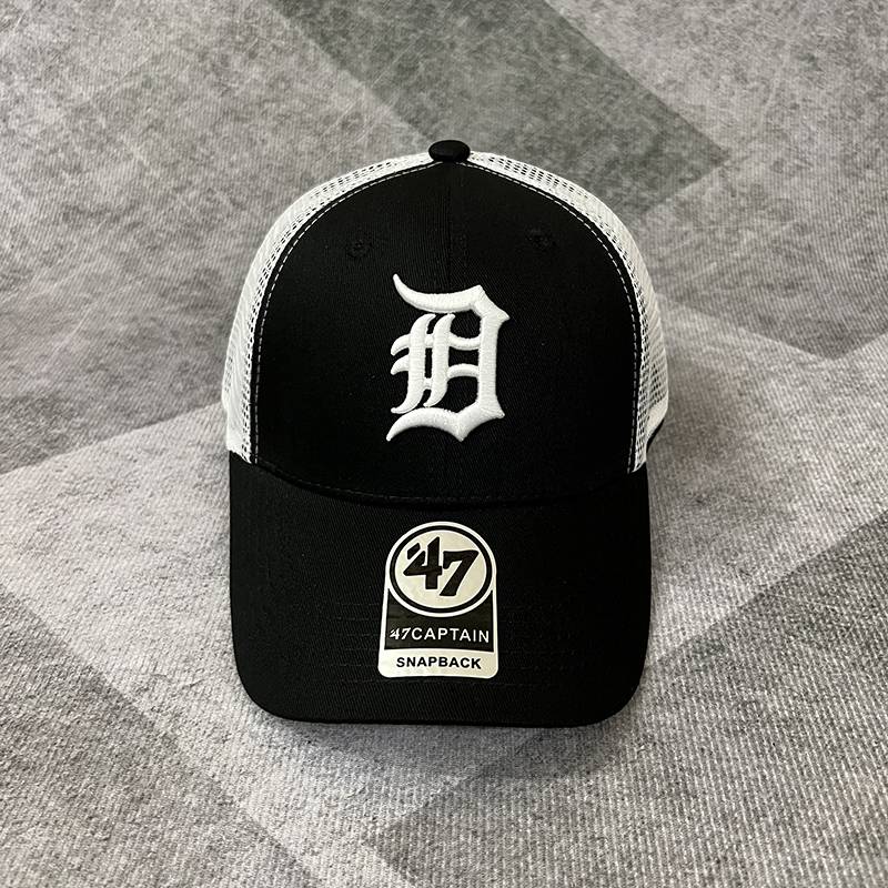 47BRAND hat hard top red socks team net eye baseball cap basketball ice hockey people team summer breathable peaked cap