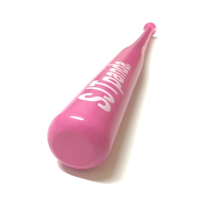 Sjtpandalogo pink baseball stick anti -body solid wooden car weapon stick