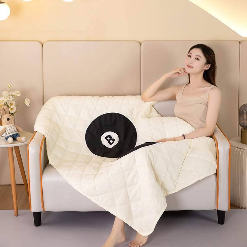 Creative football pillow quilt to draw a logo winter basketball baseball round plush cushion cushion